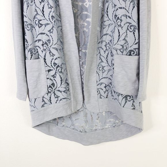 LORI GOLDSTEIN Slub Lace Cardigan - Picture 3 of 7